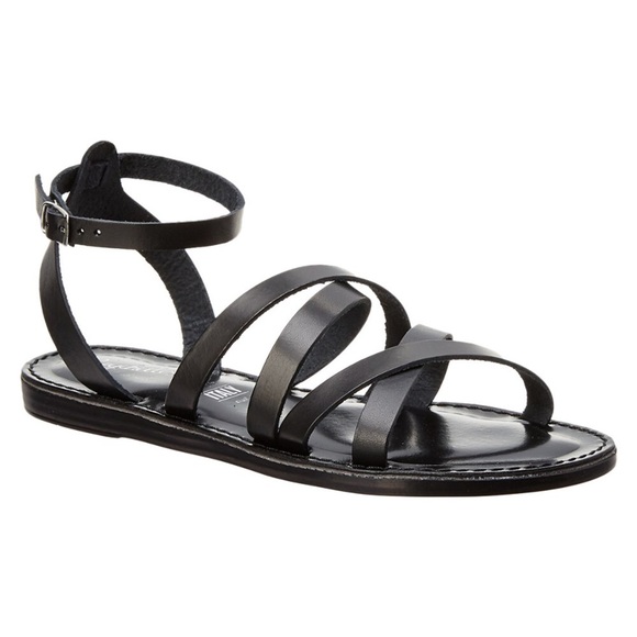 black strappy sandals